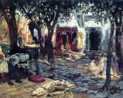 费德里科亚瑟布里奇曼 - Idle Moments An Arab Courtyard